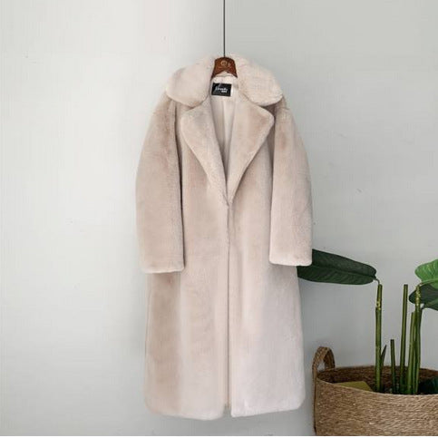 Velvet Fur Long Coat