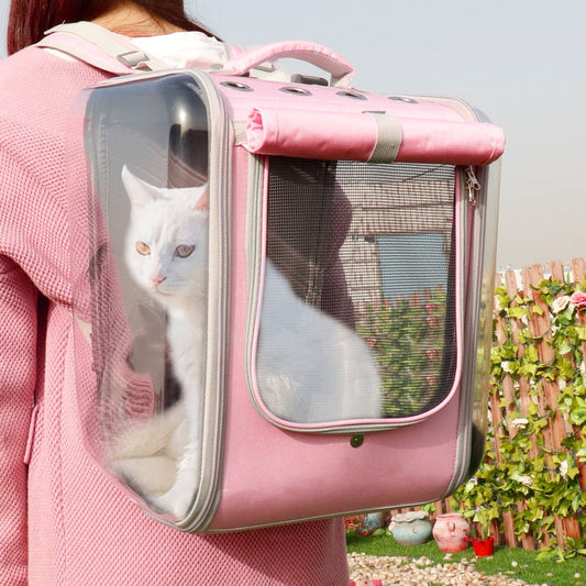Pet Cat Carrier Backpack Breathable Cat Travel Outdoor Shoulder Bag For Small Dogs Cats