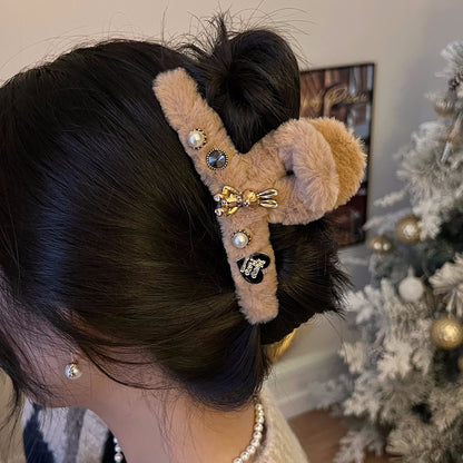 Rabbit hair clip plush autumn and winter