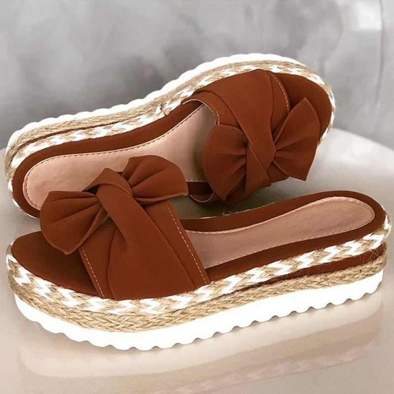 Sandals Wedge Heels Shoes For Women Summer Slippers Elegant