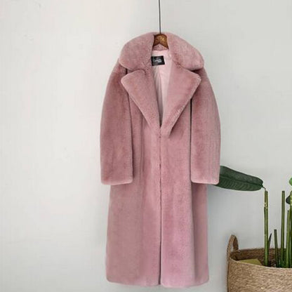 Velvet Fur Long Coat