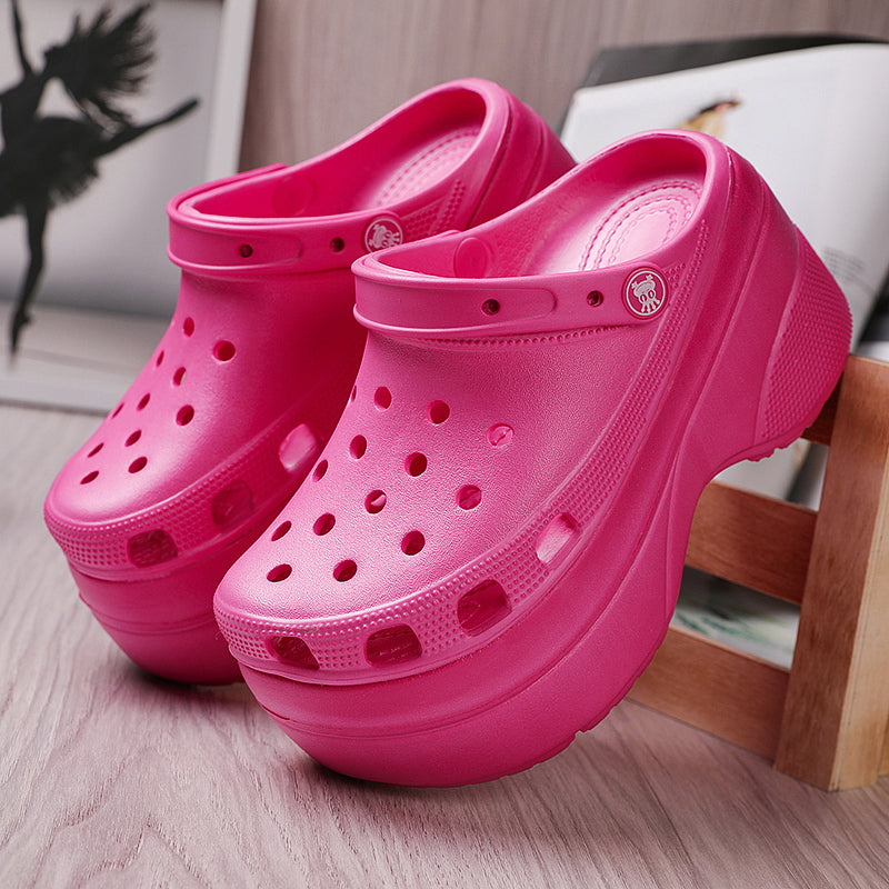 Platform high heel Crocs shoes