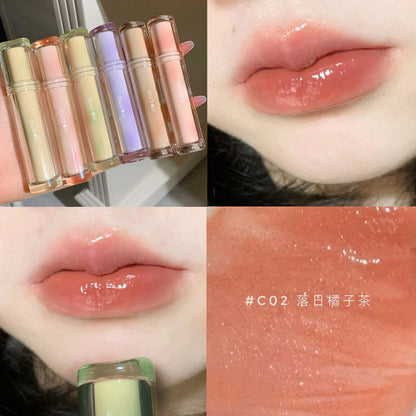 glass mirror water lip glaze long lasting