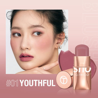 O.TWO.O Lipstick Blush Stick 3-in-1 Eyes Cheek and Lip Tint Waterproof Lightweight Cream Multi Stick