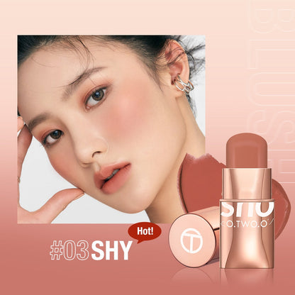 O.TWO.O Lipstick Blush Stick 3-in-1 Eyes Cheek and Lip Tint Waterproof Lightweight Cream Multi Stick