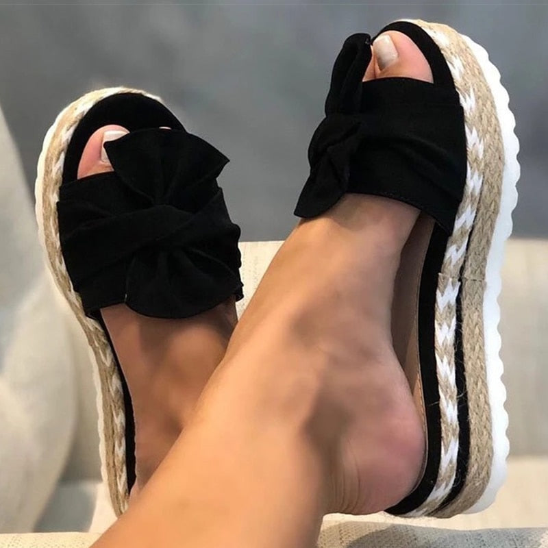 Sandals Wedge Heels Shoes For Women Summer Slippers Elegant