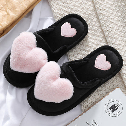 Cute Love Fluffy Home Slippers