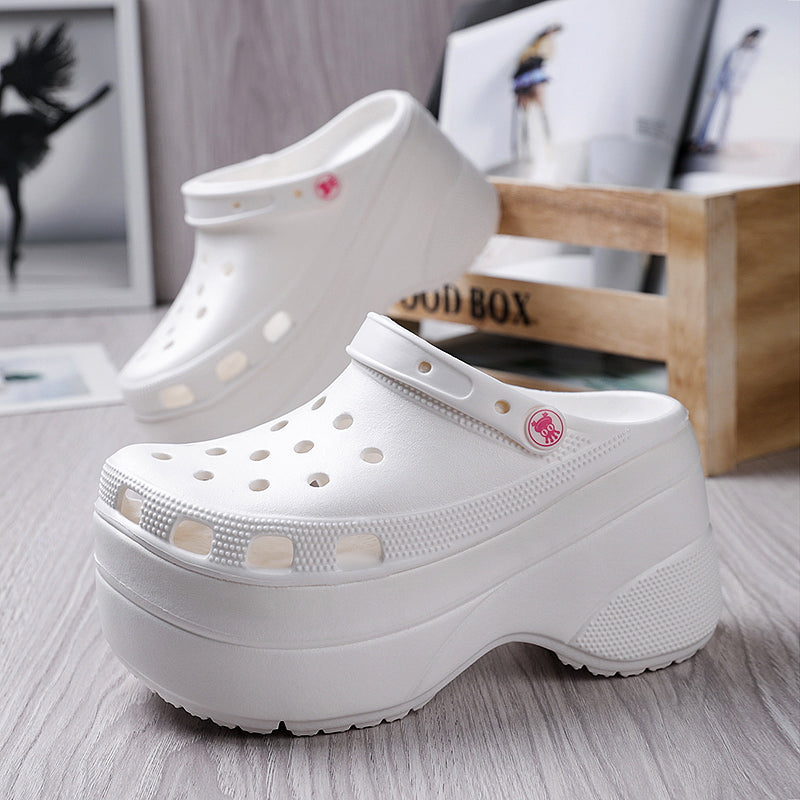 Platform high heel Crocs shoes