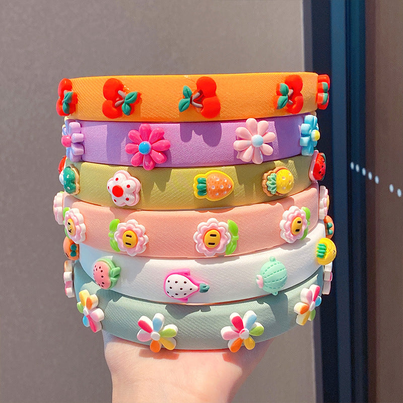 Korean New Flower/Fruit/ Ice Cream Face Wash Make-up Headbands