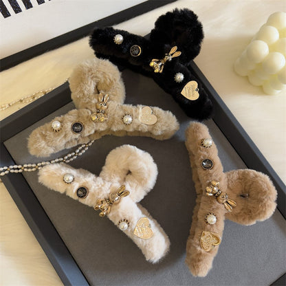 Rabbit hair clip plush autumn and winter