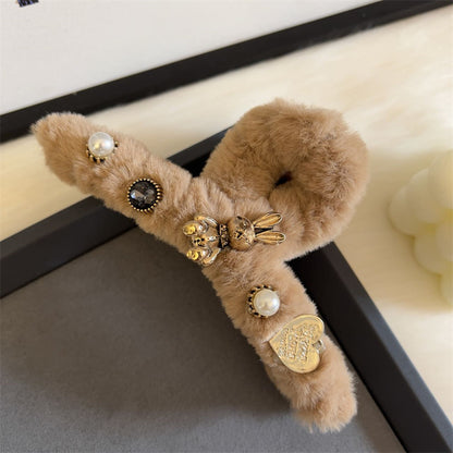 Rabbit hair clip plush autumn and winter