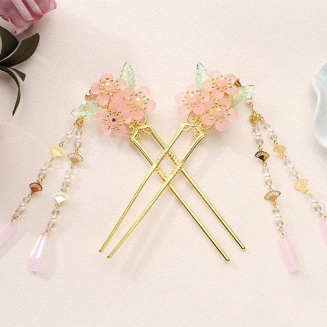 Classical Tassel Hairpin Chinese Hair Sticks Jewelry Ornaments Chinese Ancient Style Hair Accessories